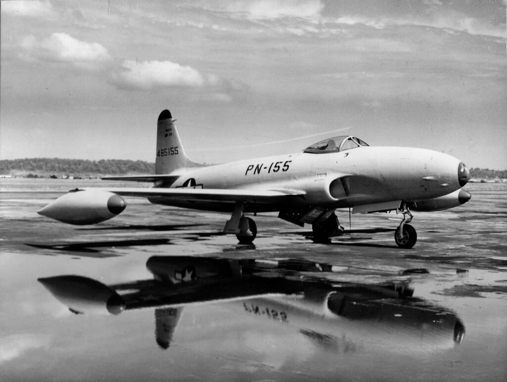 An early Lockheed P-80A Shooting Star jet fighter