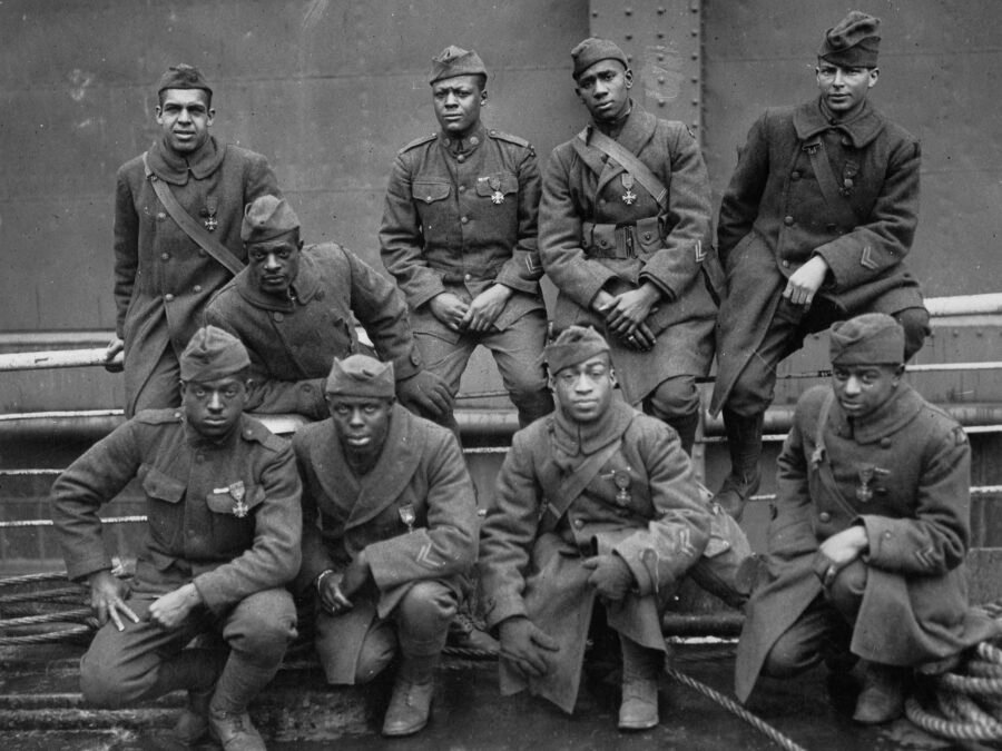 Men of the 369th Infantry who won the Croix de Guerre, 1919