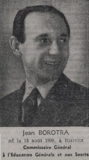 The French tennis champion Jean Borotra in January 1942
