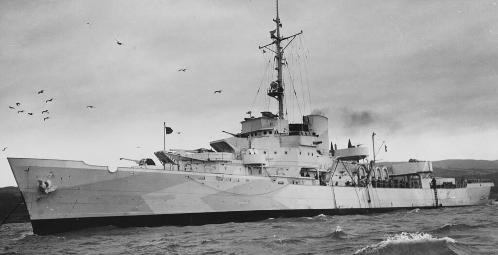 The Coast Guard cutter Spencer in wartime camouflage