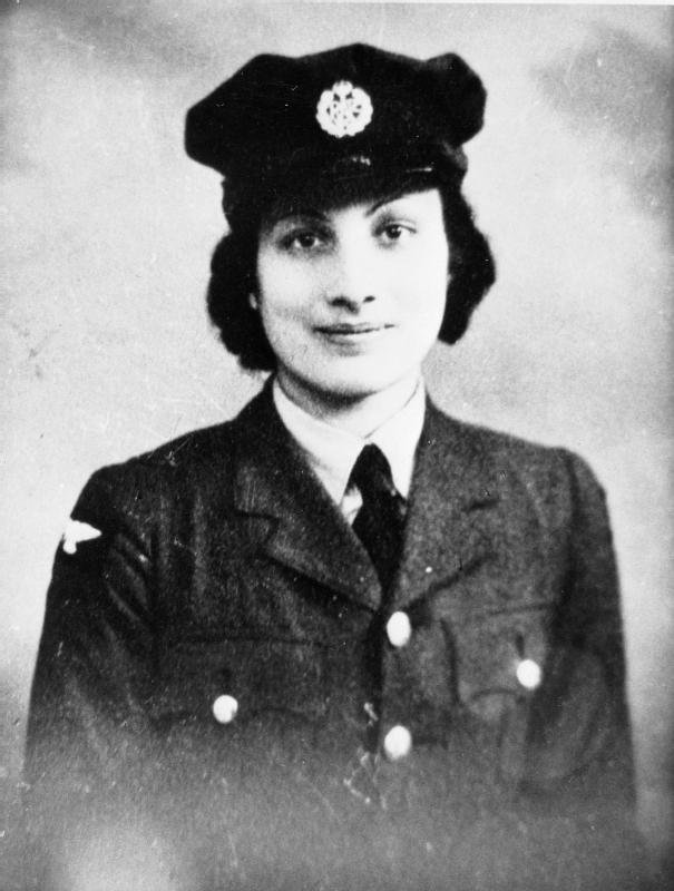 Portrait of Noor Inayat Khan in WAAF uniform