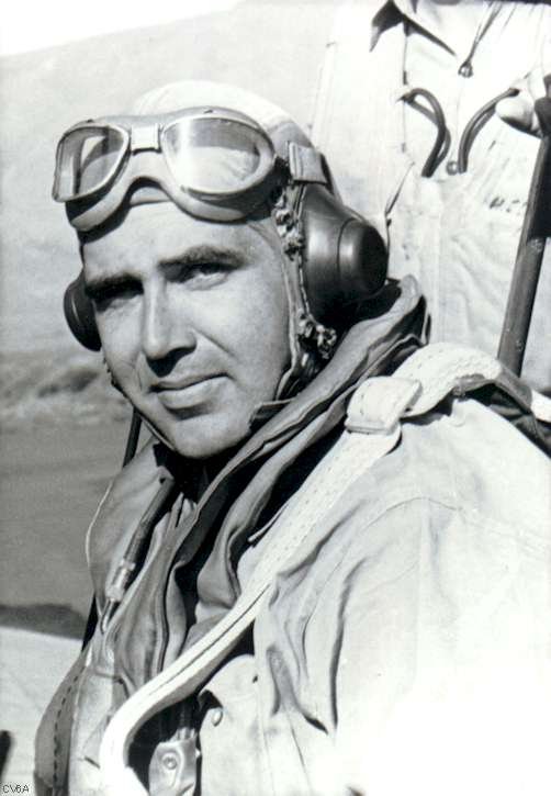 Lieutenant Commander Butch O’Hare in the cockpit of an F6F-3 Hellcat, 1943